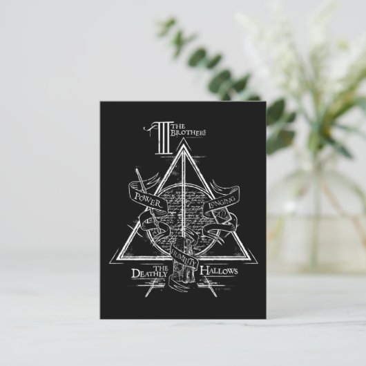Harry Potter Spel| DEATHEMAAL HALLOWS Graphic Briefkaart (Staand voorkant)