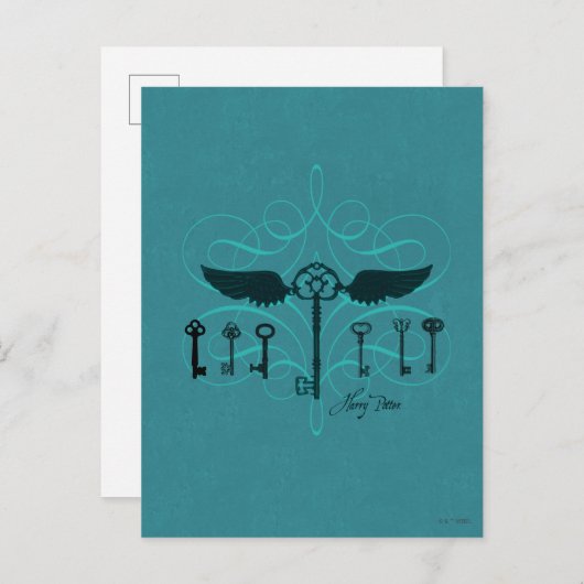 Harry Potter Spel| Vliegsleutels Briefkaart (Voorkant / Achterkant)