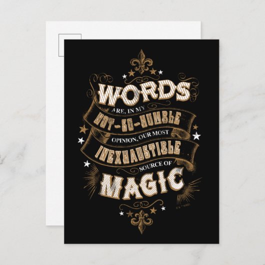 Harry Potter Spel| Woorden zijn onze meest uitputt Briefkaart (Voorkant / Achterkant)