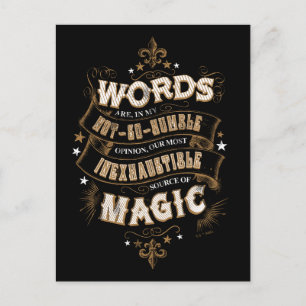 Harry Potter Spel  Woorden zijn onze meest uitputt Briefkaart