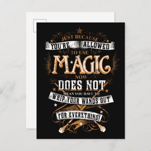 Harry Potter Spell | Alleen omdat je bent toegelat Briefkaart (Voorkant / Achterkant)