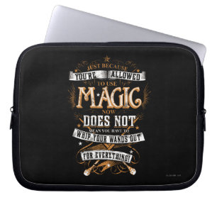 Harry Potter Spell   Alleen omdat je bent toegelat Laptop Sleeve
