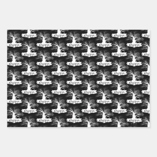 Harry Potter Spell | Altijd citeren Silhouette Inpakpapier Vel (Voorkant 2)