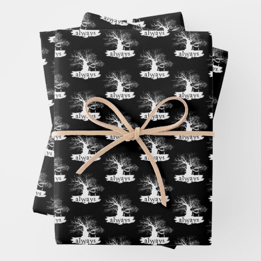 Harry Potter Spell | Altijd citeren Silhouette Inpakpapier Vel (In situ)