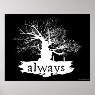 Harry Potter Spell Altijd citeren Silhouette Poster