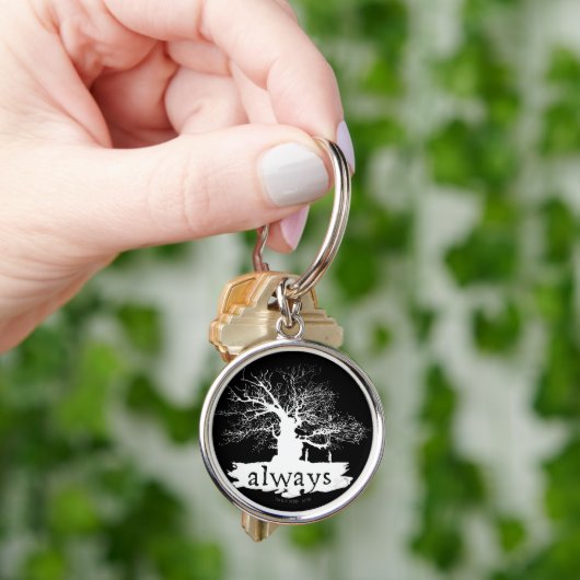 Harry Potter Spell | Altijd citeren Silhouette Sleutelhanger (Hand)