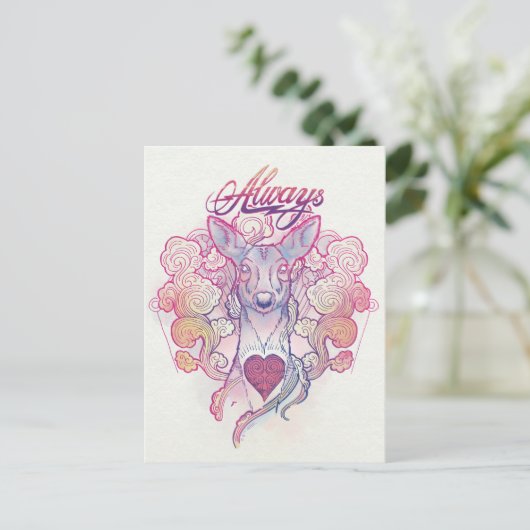 Harry Potter Spell | Altijd Doe Patronus Briefkaart (Staand voorkant)