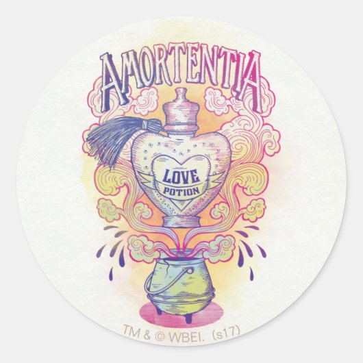 Harry Potter Spell | Amortentia Love Potion Flesje Ronde Sticker (Voorkant)