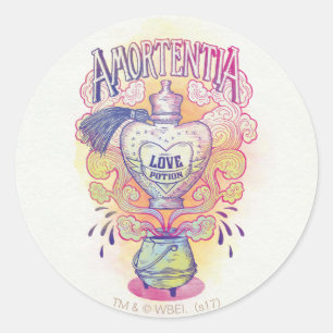Harry Potter Spell   Amortentia Love Potion Flesje Ronde Sticker