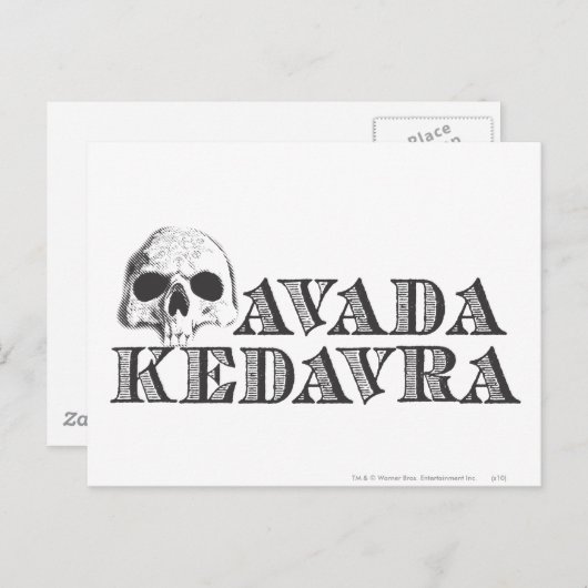 Harry Potter Spell | Avada Kedavra Briefkaart (Voorkant / Achterkant)