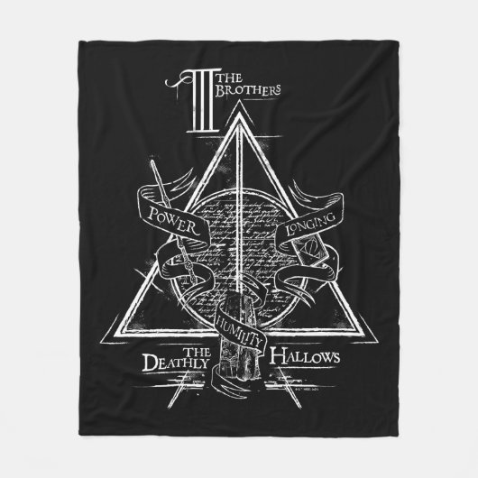 Harry Potter Spell | DEATHLY HALLOWS Graphic Fleece Deken (Voorkant)