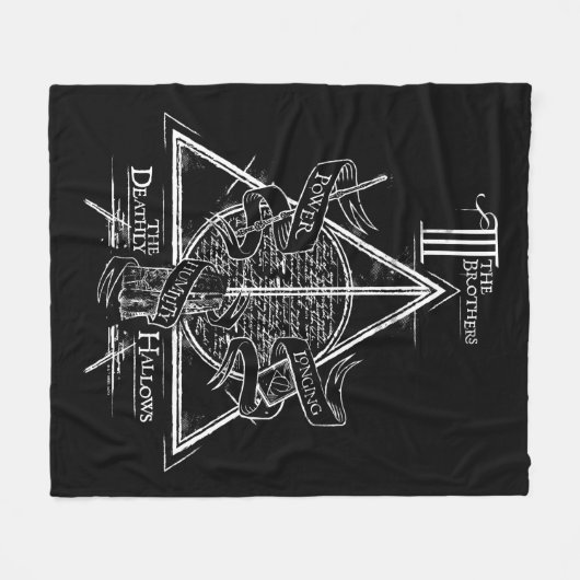 Harry Potter Spell | DEATHLY HALLOWS Graphic Fleece Deken (Voorkant (Horizontaal))