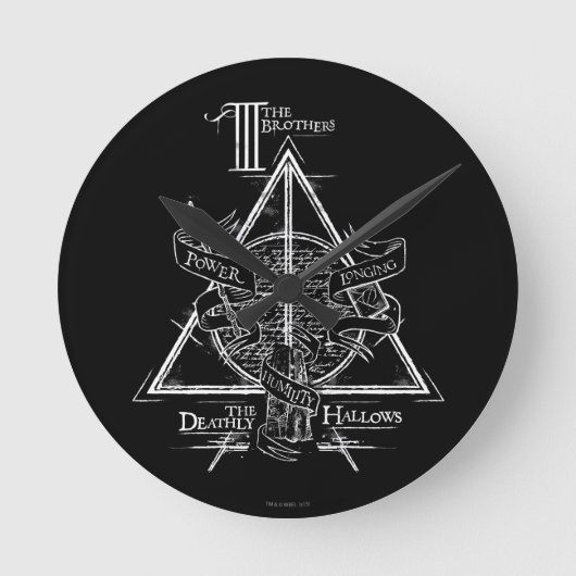Harry Potter Spell | DEATHLY HALLOWS Graphic Ronde Klok (Voorkant)