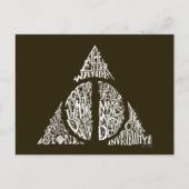 Harry Potter Spell | DEATHLY HALLOWS Typography Gr Briefkaart (Voorkant)