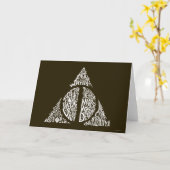 Harry Potter Spell | DEATHLY HALLOWS Typography Gr Kaart (Gele Bloem)