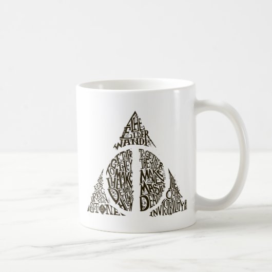 Harry Potter Spell | DEATHLY HALLOWS Typography Gr Koffiemok (Rechts)