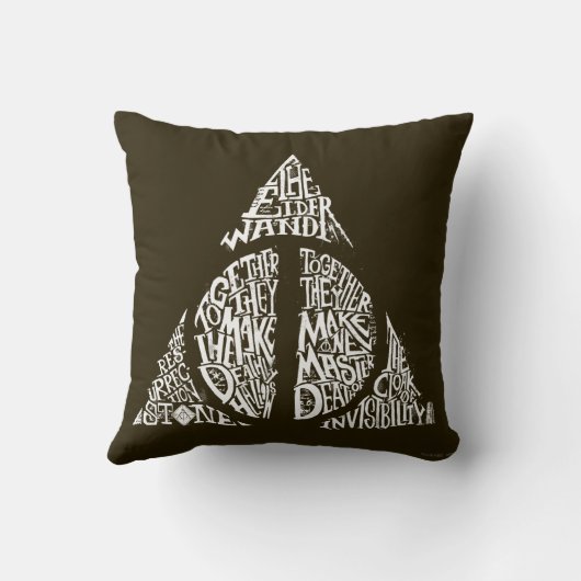 Harry Potter Spell | DEATHLY HALLOWS Typography Gr Kussen (Achterkant)