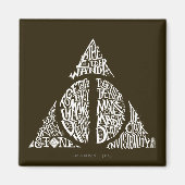 Harry Potter Spell | DEATHLY HALLOWS Typography Gr Magneet (Voorkant)