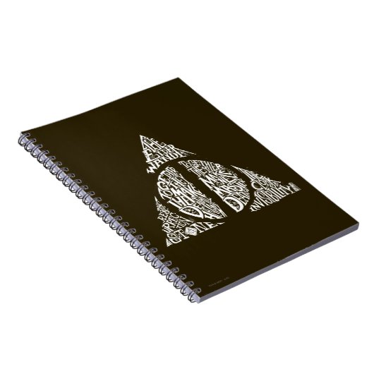 Harry Potter Spell | DEATHLY HALLOWS Typography Gr Notitieboek (Rechterzijde)