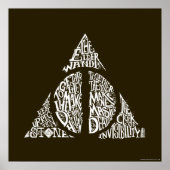 Harry Potter Spell | DEATHLY HALLOWS Typography Gr Poster (Voorkant)