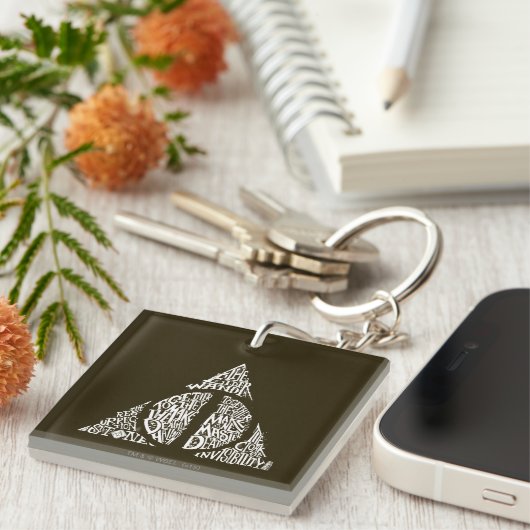 Harry Potter Spell | DEATHLY HALLOWS Typography Gr Sleutelhanger (Voorkant Rechts)