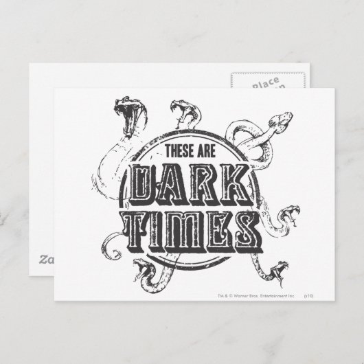 Harry Potter Spell | Donkere tijden Briefkaart (Voorkant / Achterkant)