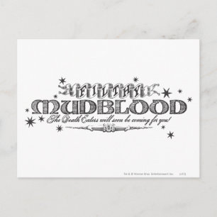 Harry Potter Spell   Filthy Mudblood Briefkaart