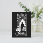 Harry Potter Spell | Geen van beide kan leven Briefkaart (Staand voorkant)