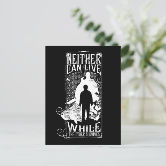 Harry Potter Spell | Geen van beide kan leven Briefkaart (Staand voorkant)