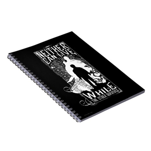 Harry Potter Spell | Geen van beide kan leven Notitieboek (Rechterzijde)