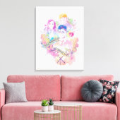 Harry Potter Spell | Harry, Hermione en Ron Waterc Canvas Afdruk (Insitu (Woonkamer))