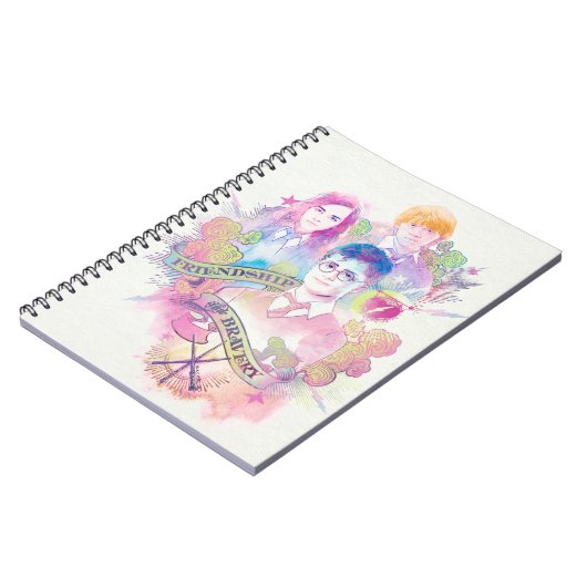 Harry Potter Spell | Harry, Hermione en Ron Waterc Notitieboek (Linkerzijde)