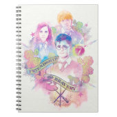 Harry Potter Spell | Harry, Hermione en Ron Waterc Notitieboek (Voorkant)
