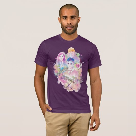 Harry Potter Spell | Harry, Hermione en Ron Waterc T-shirt (Voorkant volledig)