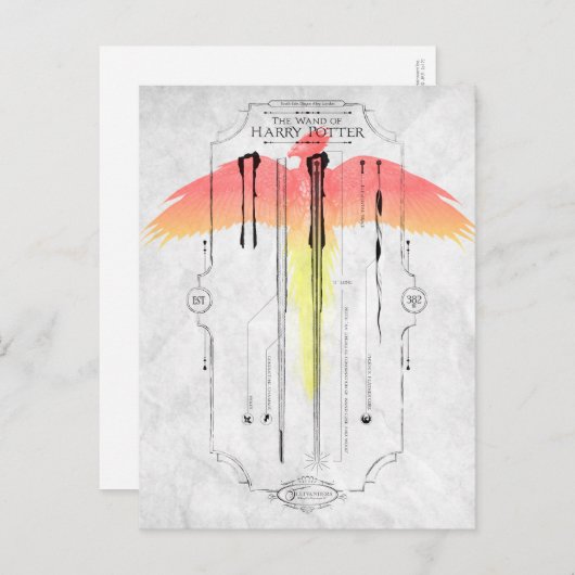 Harry Potter Spell | Harry's Wand Infographic Briefkaart (Voorkant / Achterkant)