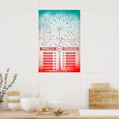 Harry Potter Spell | Instructie voor spoelen en sp Poster (Keuken)