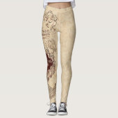 Harry Potter Spell | Kaart van Marauder Leggings (Voorkant)