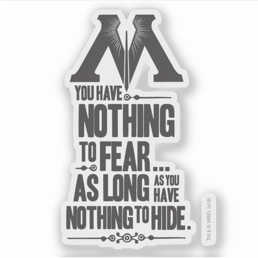 Harry Potter Spell | Ministerie van Magische Propa Sticker (Voorkant)