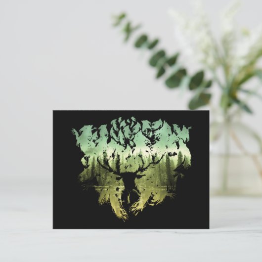 Harry Potter Spell | Stag Patronus Briefkaart (Staand voorkant)