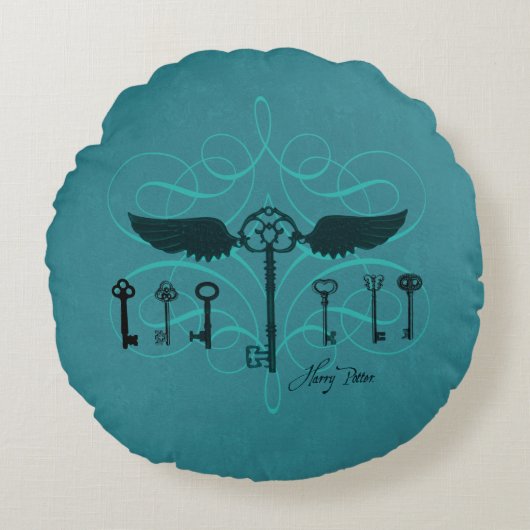 Harry Potter Spell | Vliegsleutels Rond Kussen (Voorkant)