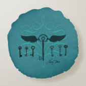 Harry Potter Spell | Vliegsleutels Rond Kussen (Achterkant)