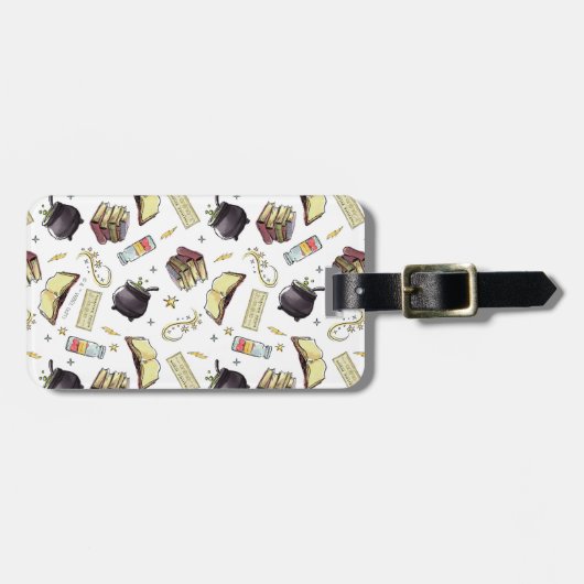 HARRY POTTER™ Spells & Books Pattern Bagagelabel (Voorkant horizontaal)