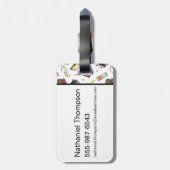 HARRY POTTER™ Spells & Books Pattern Bagagelabel (Achterkant verticaal)