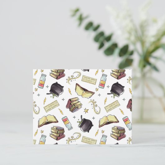 HARRY POTTER™ Spells & Books Pattern Briefkaart (Staand voorkant)