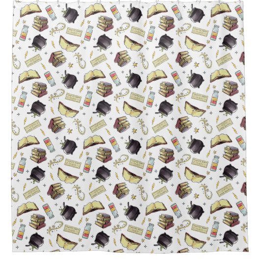 HARRY POTTER™ Spells & Books Pattern Douchegordijn (Voorkant)
