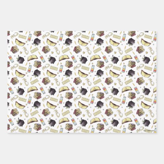 HARRY POTTER™ Spells & Books Pattern Inpakpapier Vel (Voorkant 2)