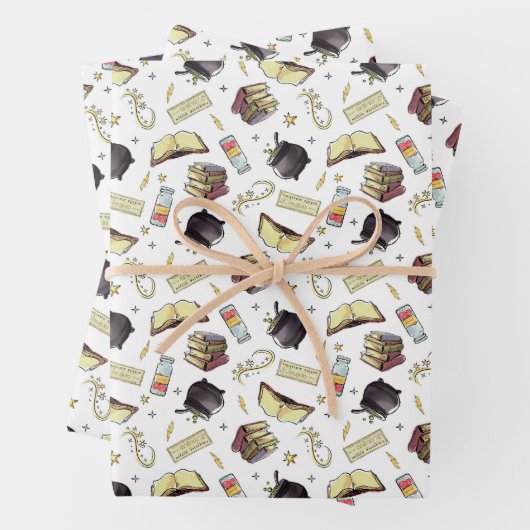 HARRY POTTER™ Spells & Books Pattern Inpakpapier Vel (In situ)