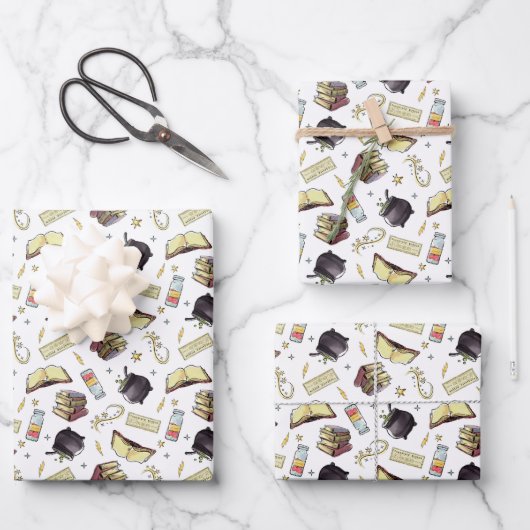 HARRY POTTER™ Spells & Books Pattern Inpakpapier Vel (Voorkant)