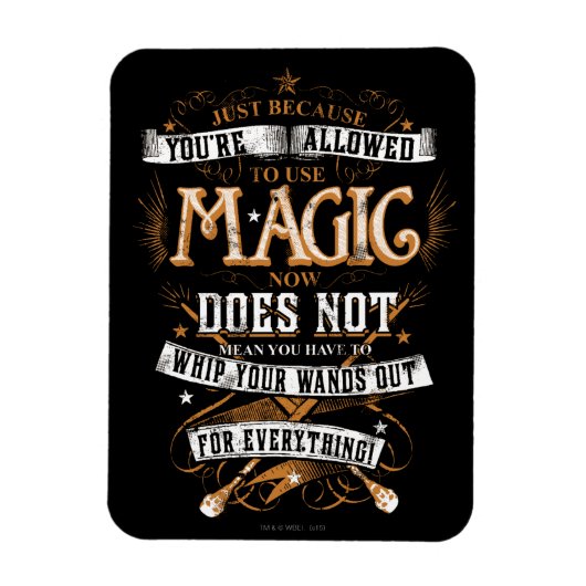 Harry Potter spreuk | Alleen maar omdat het mag Magneet (Verticaal)
