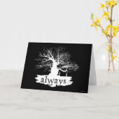 Harry Potter spreuk | Altijd Quote Silhouette Kaart (Gele Bloem)